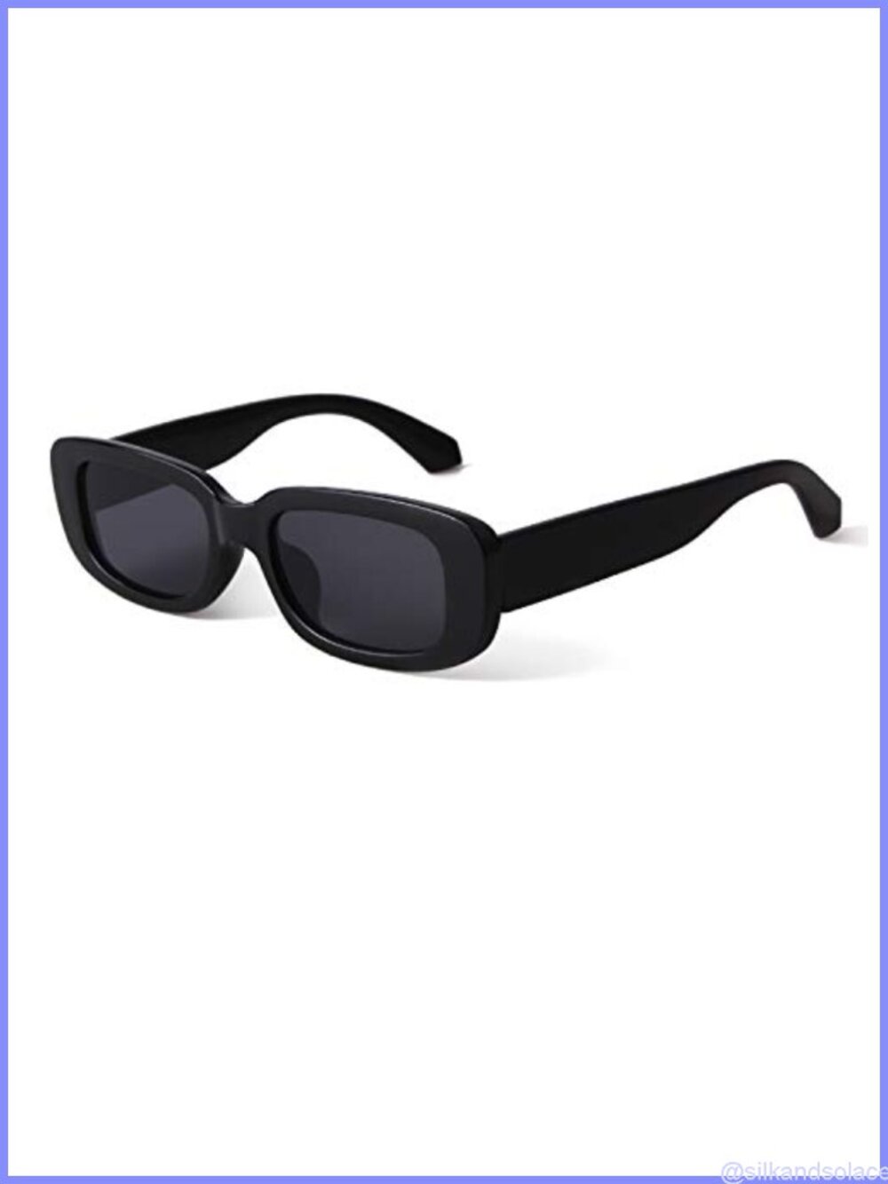Rectangular Sunglasses for Women Men Retro 90s Narrow Square Frame UV400